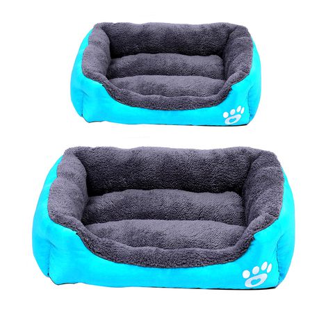 2 Piece Pet Plush Cushion Bed Set_0